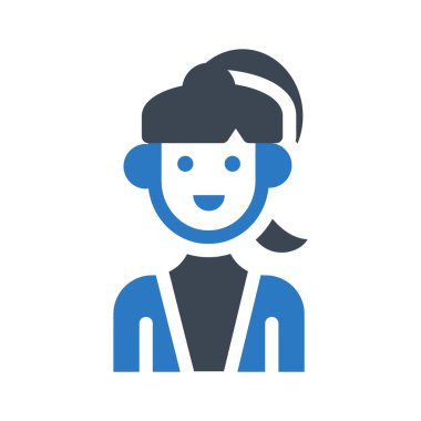 avatar glyph renk vektör simgesi