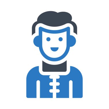 avatar glyph renk vektör simgesi