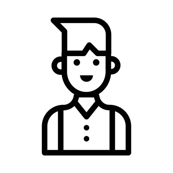 Avatar Dunne Lijn Vector Pictogram — Stockvector