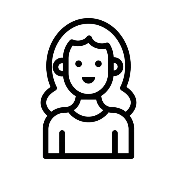 Avatar Dunne Lijn Vector Pictogram — Stockvector