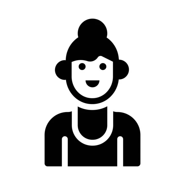 Avatar Glyph Plat Vector Pictogram — Stockvector