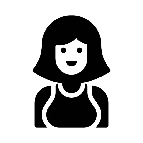Ikona Kobiety Symbol Wektor Płaski — Wektor stockowy