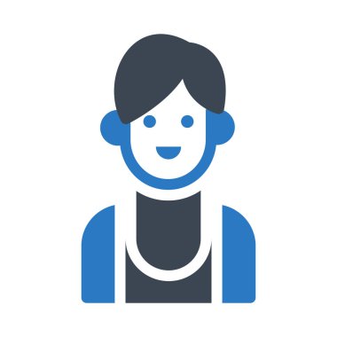 avatar glyph renk vektör simgesi