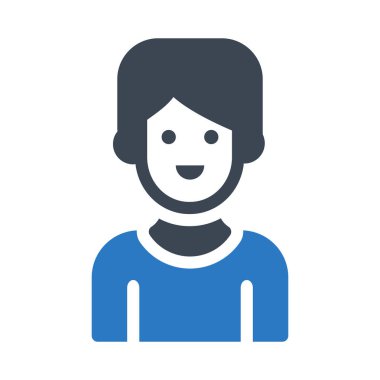 erkek glyph renk vektör simgesi