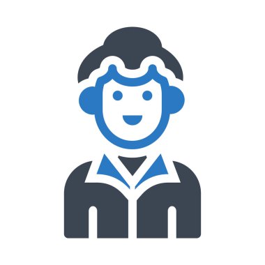 erkek glyph renk vektör simgesi