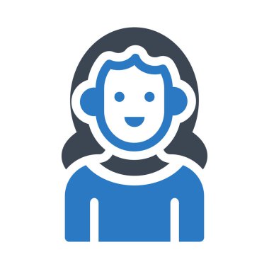 avatar glyph renk vektör simgesi