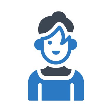 avatar glyph renk vektör simgesi