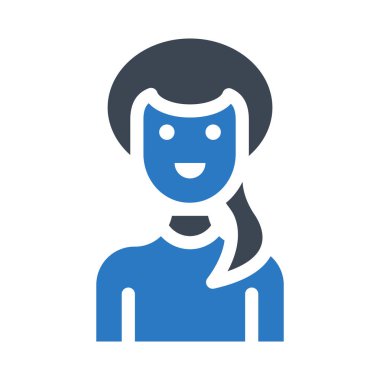 avatar glyph renk vektör simgesi