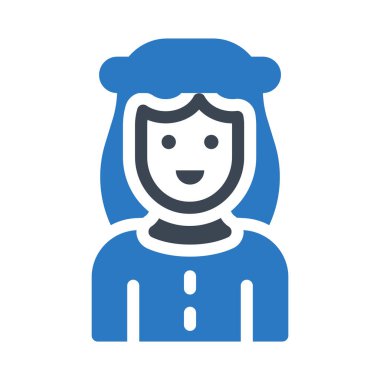 avatar glyph renk vektör simgesi