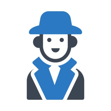 avatar glyph renk vektör simgesi