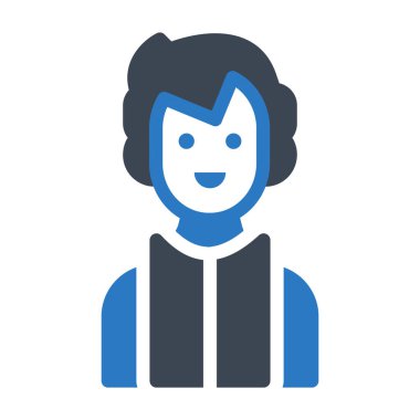 avatar glyph renk vektör simgesi