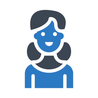 kadın glif renk vektör simgesi