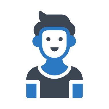 adam glyph renk vektör simgesi