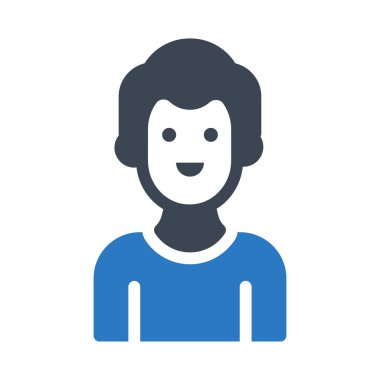 erkek glyph renk vektör simgesi