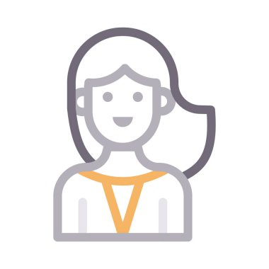 kadın renk çizgisi simgesi