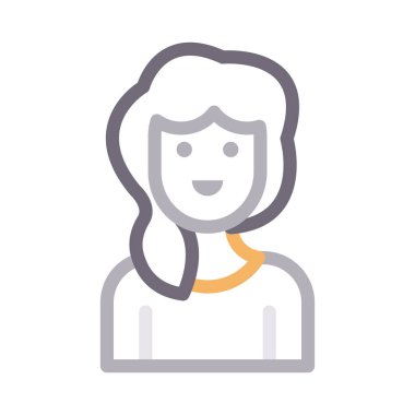 kadın renk çizgisi simgesi