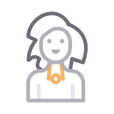 kadın renk çizgisi simgesi