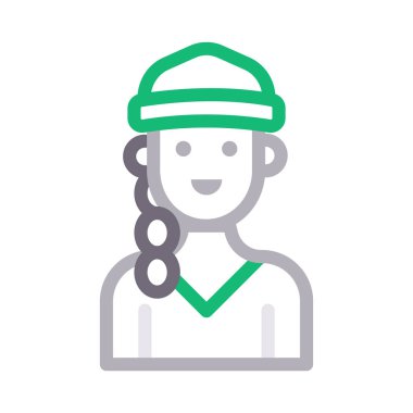 kadın renk çizgisi simgesi