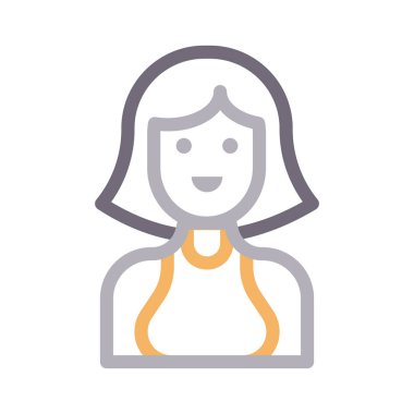 kadın renk çizgisi simgesi