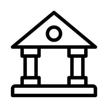 Bina ince çizgi simgesi