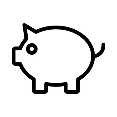 Banka ince çizgi simgesi