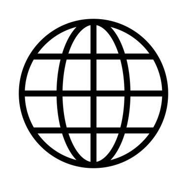 Dünya ince çizgi simgesi