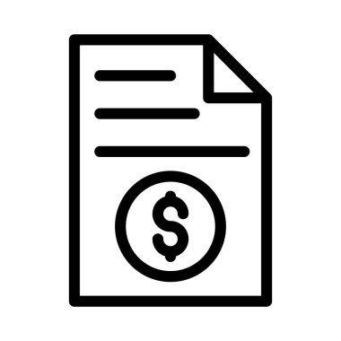 Doları ince çizgi simgesi