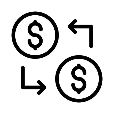 Exchange ince çizgi simgesi