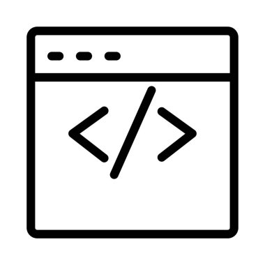 ince çizgi kodlama simgesi