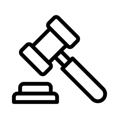 Çekiç ince çizgi simgesi