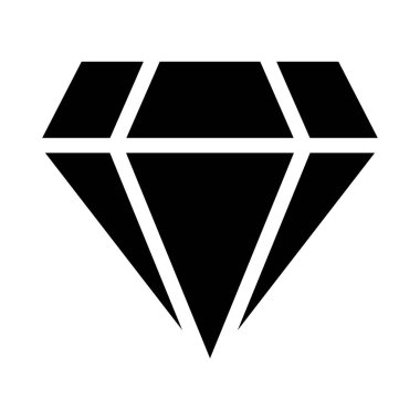 gem glyph düz vektör simgesi