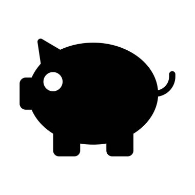 Banka glif düz vektör simge