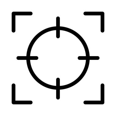 hedef glyph düz vektör simgesi