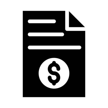 dolar glif düz vektör simgesi