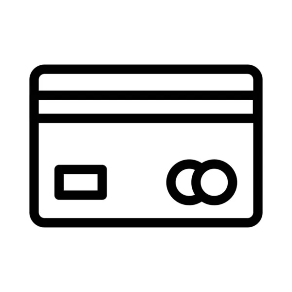 Εικονίδιο Λεπτής Γραμμής Κάρτας — Διανυσματικό Αρχείο