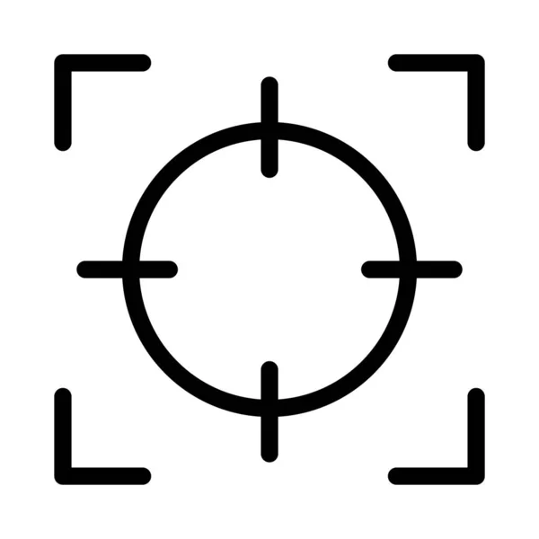 Цільова Піктограма Тонкої Лінії — стоковий вектор