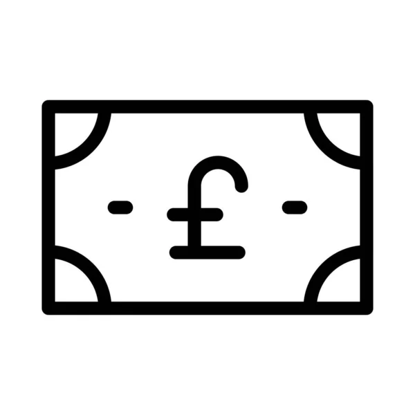 Cash Thin Line Icon — Stock Vector