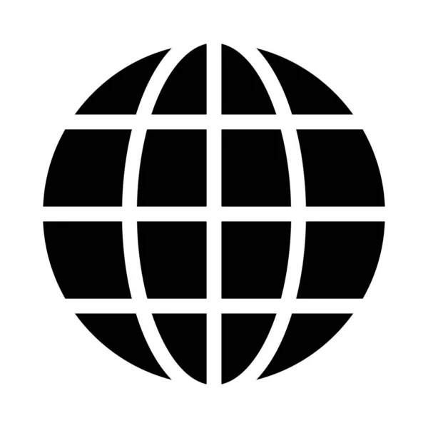 World Glyph Flat Vector Icon — Stock Vector