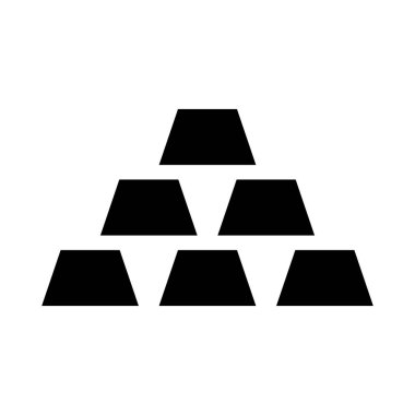 Ingot glif düz vektör simgesi