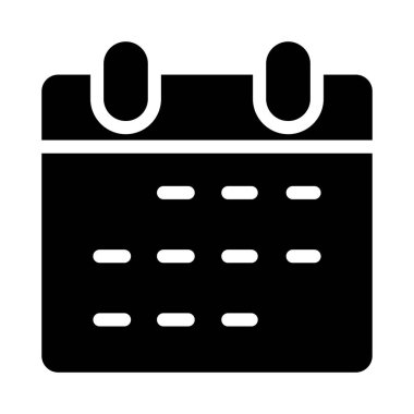 Tarih glif düz vektör simgesi