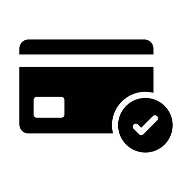 kart glyph düz vektör simgesi