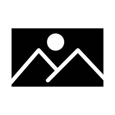 Fotoğraf glif düz vektör simge