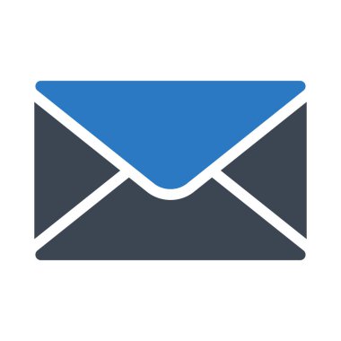 e-posta glyph renk vektör simgesi