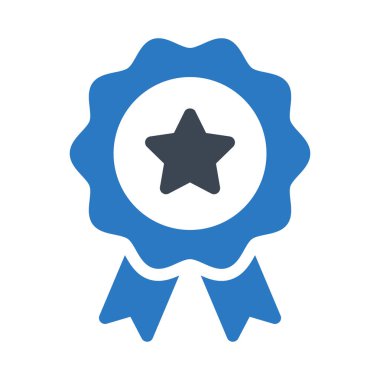 madalya glyph renk vektör simgesi