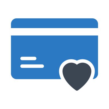 kart glyph renk vektör simgesi