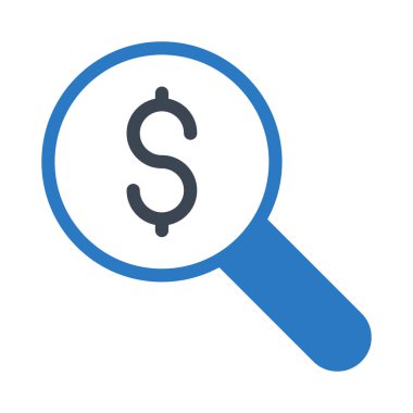 Arama glif renk vektör simgesi