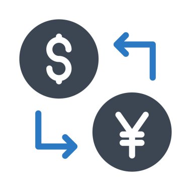 exchange glyph renk vektör simgesi