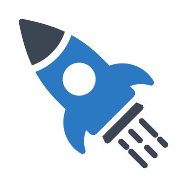 uzay gemisi glif simge renk vektör