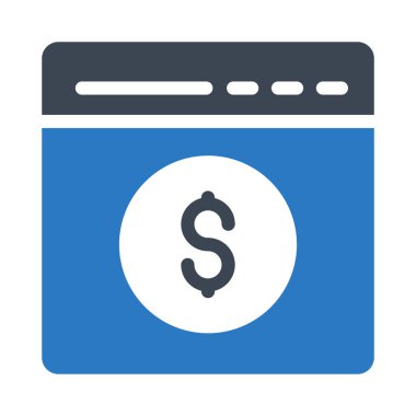 glyph renk vektör simgesi ödeme