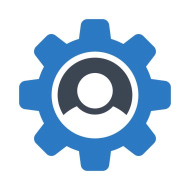 kullanıcı glyph renk vektör simgesi